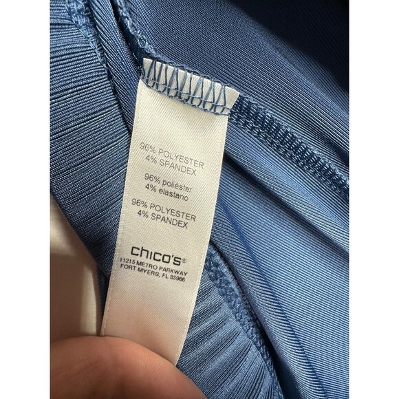 Chico's Easywear Elastic Waist Pants sz 3 (XL) Blue - Picture 9 of 9